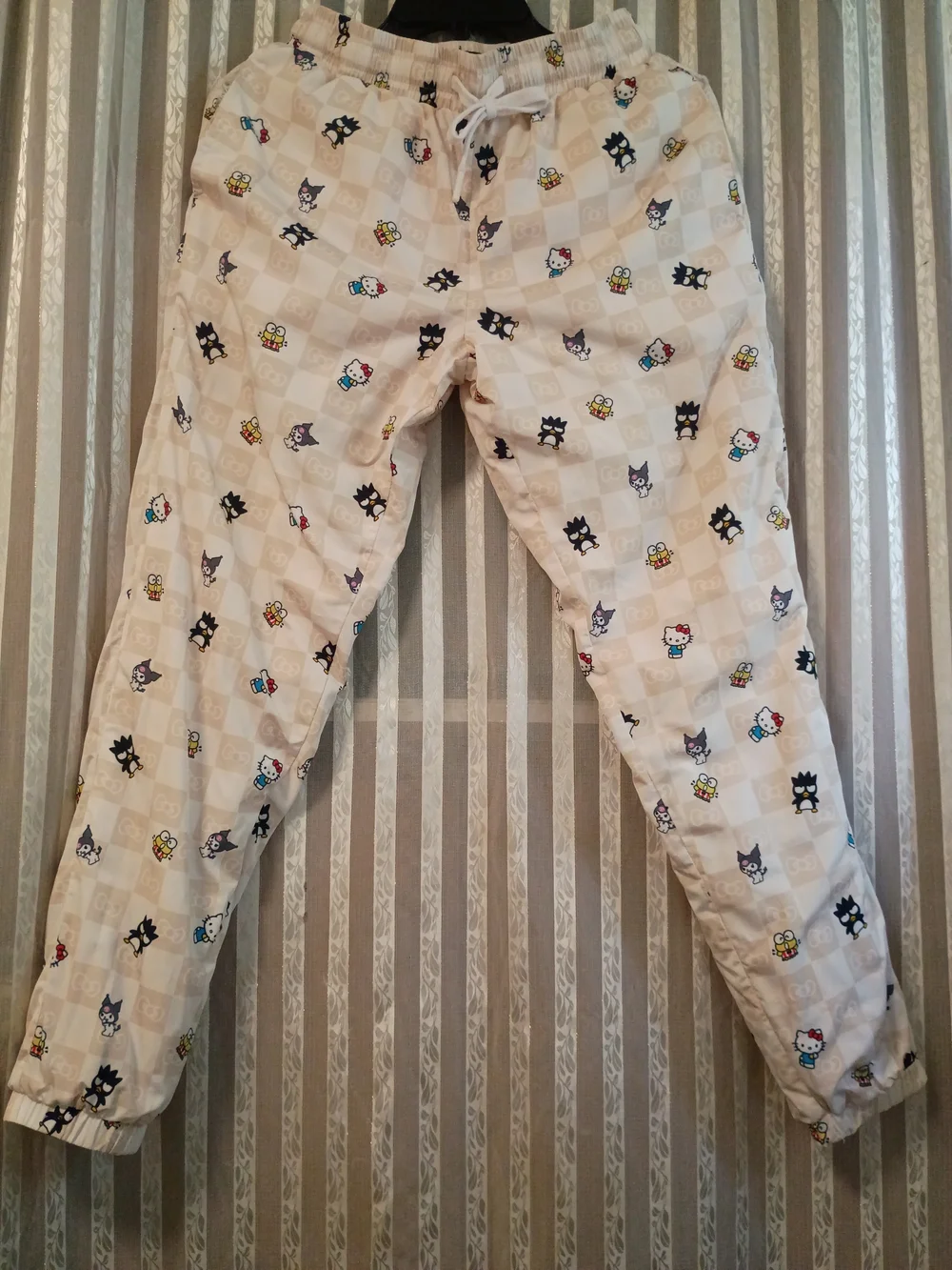 Hello Kitty Kids Beige Character Print Pajama Pants